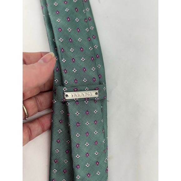 Boys IMANI green and pink tie - Picture 8 of 11